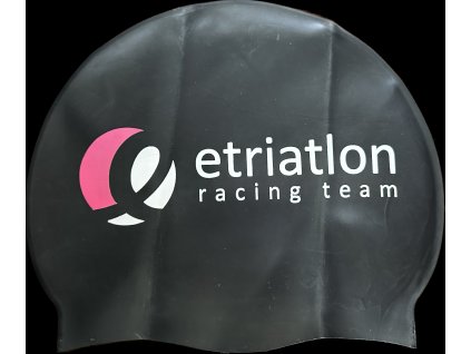 Silikonová plavecká čepička Etriatlon - černo růžová