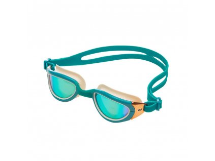 Plavecké brýle Zone3 Attack Swim Goggles / Teal/Cream/Copper - Lens : Polarized Revo Gold / OS