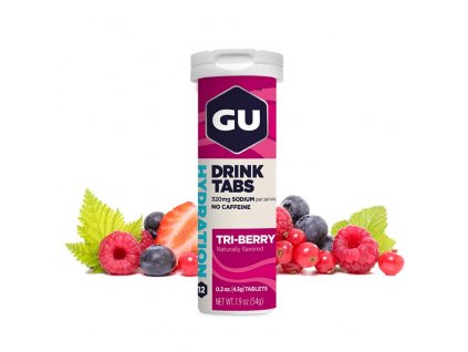 GU Hydration Drink Tabs 54 g Triberry 1 tuba (balení 8ks)