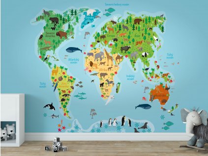 detska mapa sveta tapeta samolepici eko folie