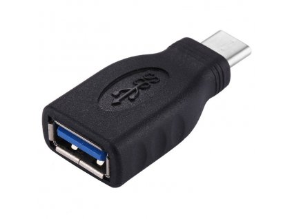 Adaptér USB-C/male - USB3.0 A/female, OTG, černá (kur31-11)