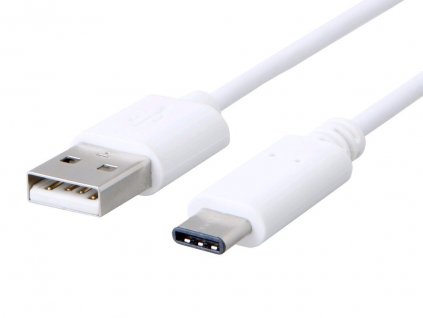 C-TECH USB 2.0 AM na USB-C kabel (AM/CM), 2m, bílý (CB-USB2C-20W)