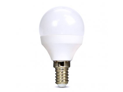 Solight LED žárovka, miniglobe, 6W, E14, 3000K, 510lm, bílé provedení (WZ416-1)