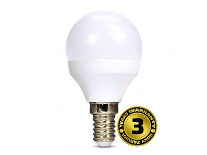 Solight LED žárovka, miniglobe, 6W, E14, 4000K, 510lm, bílé provedení (WZ417-1)