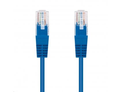 C-TECH kabel patchcord Cat5e, UTP, modrá, 0,5m (CB-PP5-05B)