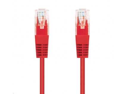 C-TECH kabel patchcord Cat5e, UTP, červená, 0,25m (CB-PP5-025R)
