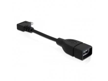 Delock Adapter USB microUSB samec pravoúhlý > USB 2.0 samice OTG 11cm (83104) (83104)
