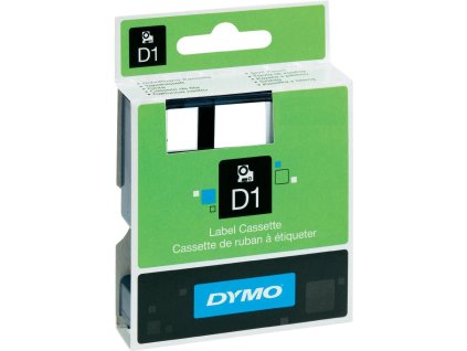 Páska do štítkovače Dymo D1, 45021, S0720610, černá/bílá, 12 mm (776850)
