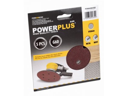 Powerplus POWAIR0122 - 5x brusný disk prům.150 G60 (POWAIR0122)