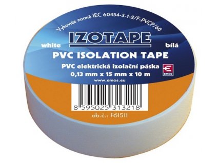 Izolační páska na kabely PVC 15/10 bílá (2001151010)