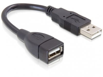 Delock USB 2.0 kabel, prodlužující A-A samec / samice 13 cm (82457)