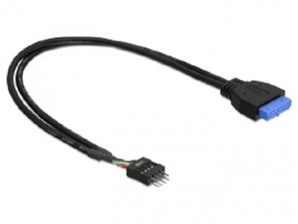 DeLock adaptér USB 3.0 19-pin samice na USB 2.0 8-pin samec (83095)