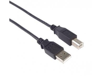 Kabel USB 2.0, A-B, 1m barva černá (ku2ab1bk)