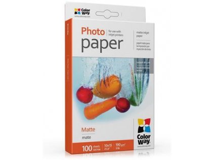 ColorWay fotopapír/ matný 190g/m2, 10x15 / 100 ks (PM1901004R)