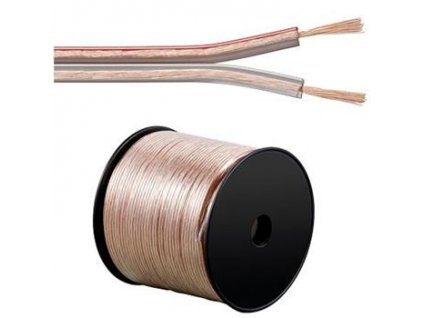 PremiumCord Kabely na propojení reprosoustav 100% CU měď 2x0,75mm 1m (kjpr-03)