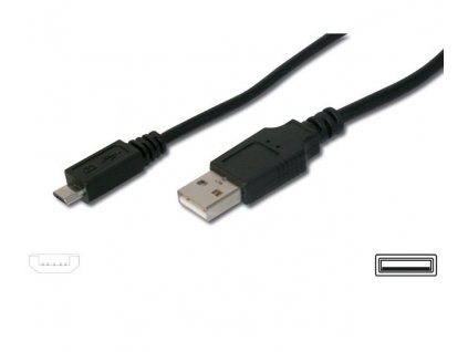 Kabel microUSB 0,75m kabel navržený pro rychlé nabíjení (ku2m07f)