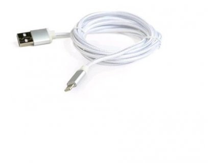 Kabel CABLEXPERT USB 2.0 Lightning (IP5 a vyšší) nabíjecí a synchronizační kabel, opletený, 1,8m, stříbrný, blister (KAB05133J)