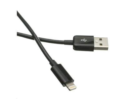 C-TECH USB 2.0 Lightning (IP5 a vyšší) kabel 2m, černý (CB-APL-20B)