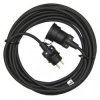 Venkovní prodlužovací kabel 25m / 1 zásuvka / černý / guma / 230 V / 1,5mm2 (PM0504)