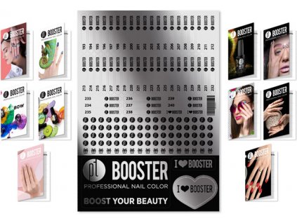 Platinum BOOSTER Color Chart Stickers 193-240 a 10 ks věrnostních kartiček