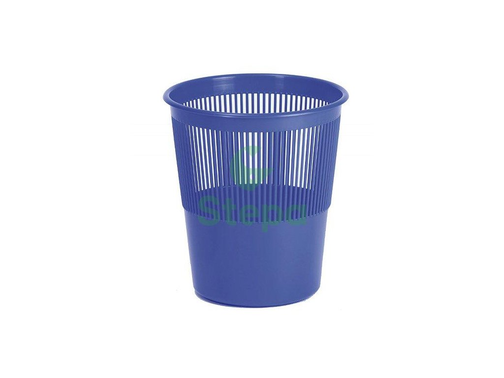 Koš na odpadky 11l, plast, děrovaný - modrý
