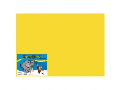 Kreslicí karton barevný A1/10/180g - žlutý