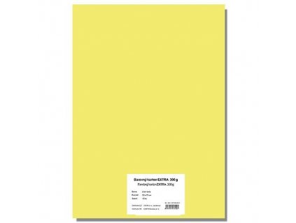 Barevný karton EXTRA 300g  50x70cm - světle žlutý  10listů