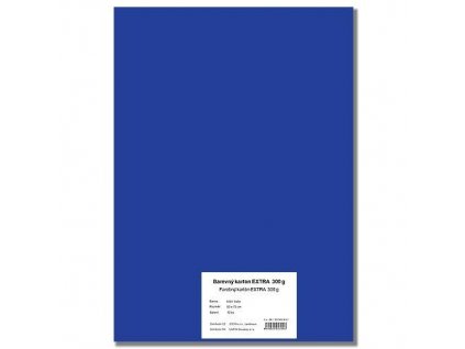 Barevný karton EXTRA 300g  50x70cm - tmavě modrý  10listů