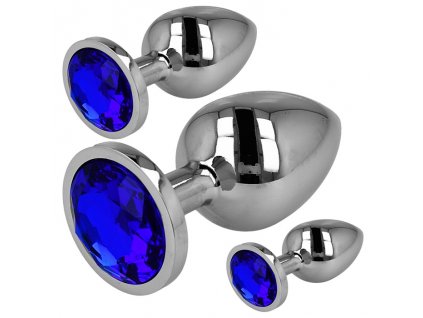 sada análních kovových kolíků Diamond (modrá) vzhled