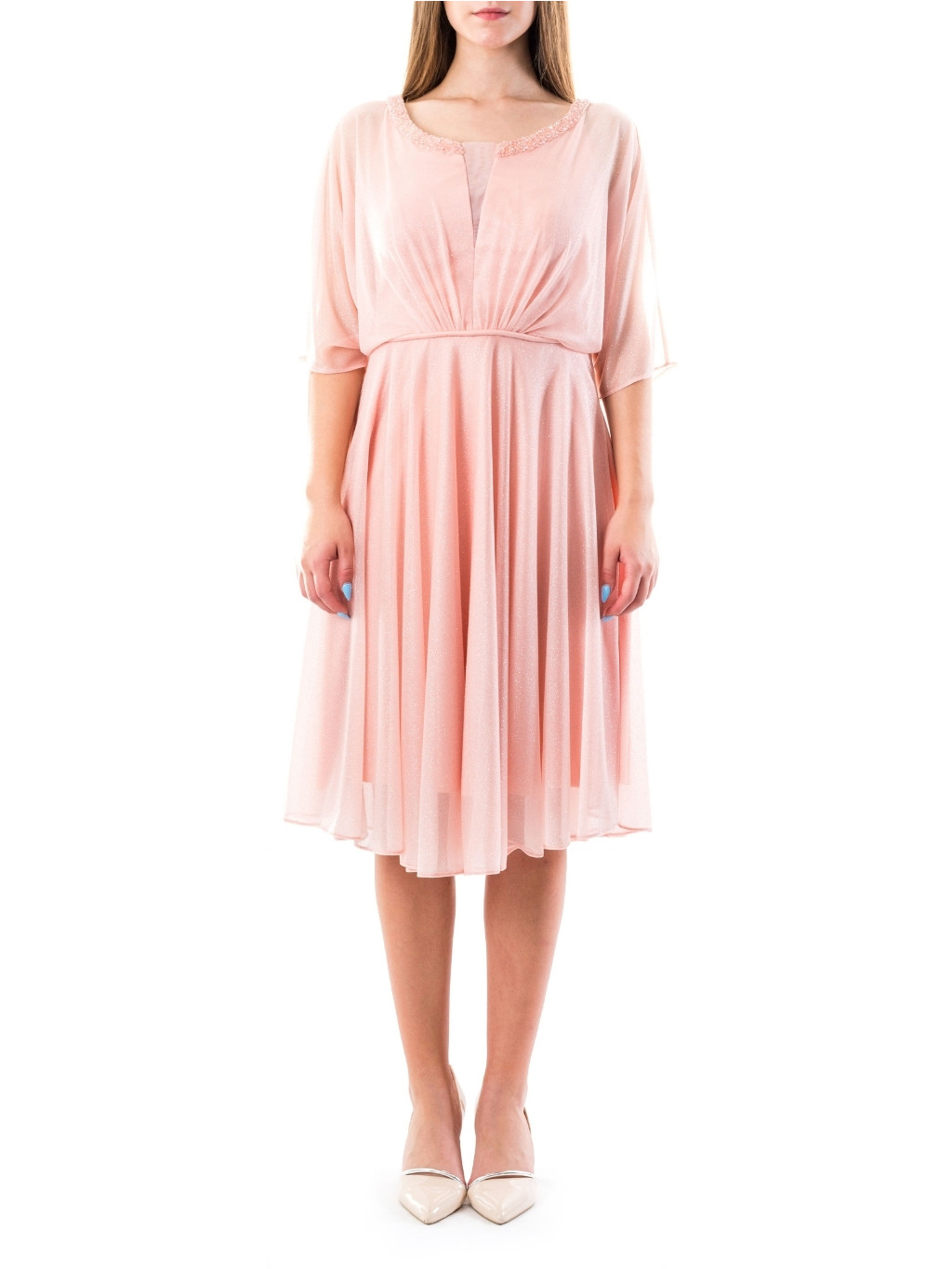 FOR COSTUME Pink spoločenské šaty (3)