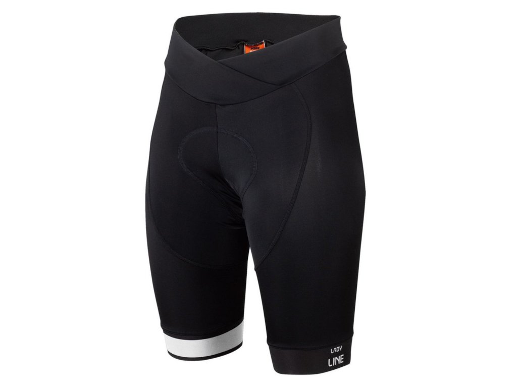 Kalhoty krátké KTM Lady Line Shorts bez Laclu černé/bílé (Velikost XL)