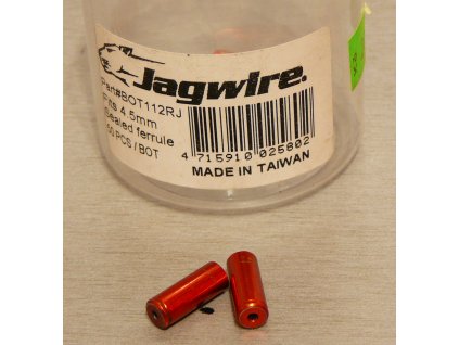 Koncovka bovdenu JAGWIRE BOT112RJ  Alu 4,5mm, červená