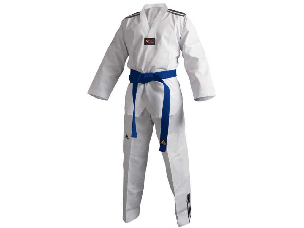 Taekwondo Dobok ADIDAS - model adiclub 3S bílý revers