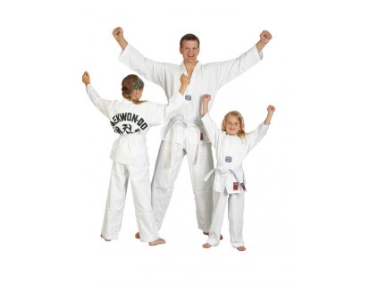 Dobok taekwondo, dětský START,  WTF střih včetně bílého pásku