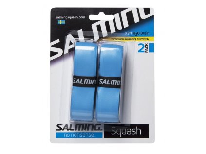 SALMING Squash X3M H20DrainGrip Cyan Blue 2-pack