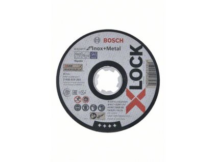 221724 ploche rezne kotouce expert for inox metal systemu x lock 115 1 22 23 as 60 t inox bf 115 mm 1 0 mm 2608619263