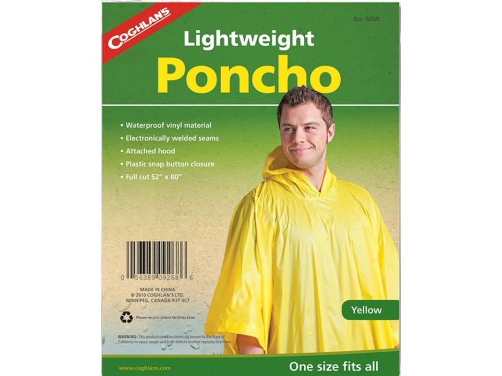 Coghlan´s pončo žluté Lightweight Poncho