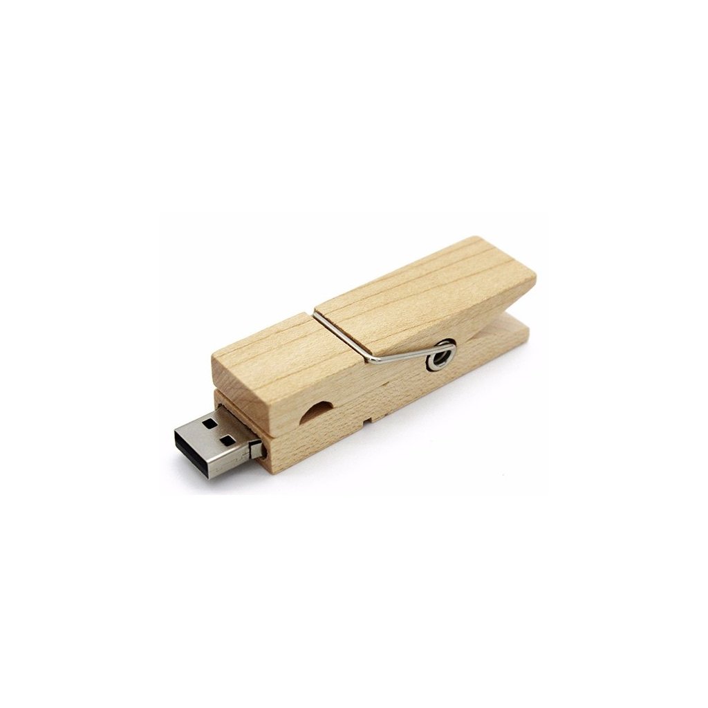 USB flash disk, drevený kolík, 32 GB