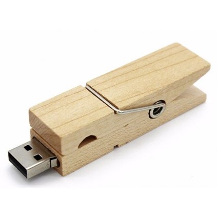 USB flash disk, drevený kolík, 32 GB