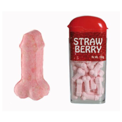 Cukríky – penis s príchuťou jahody