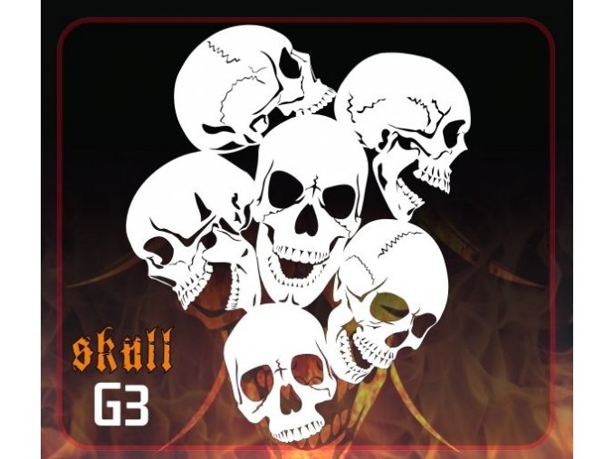 Airbrush šablona Group of skulls g3 mini
