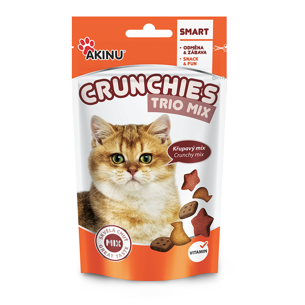 Akinu Crunchies pro kočky 50 g Obrázek