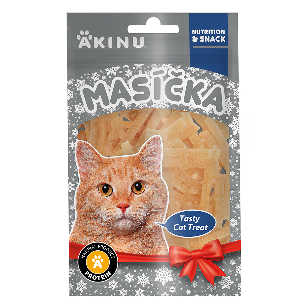 Akinu Masíčka kuřecí řezanky pro kočky 50 g Obrázek