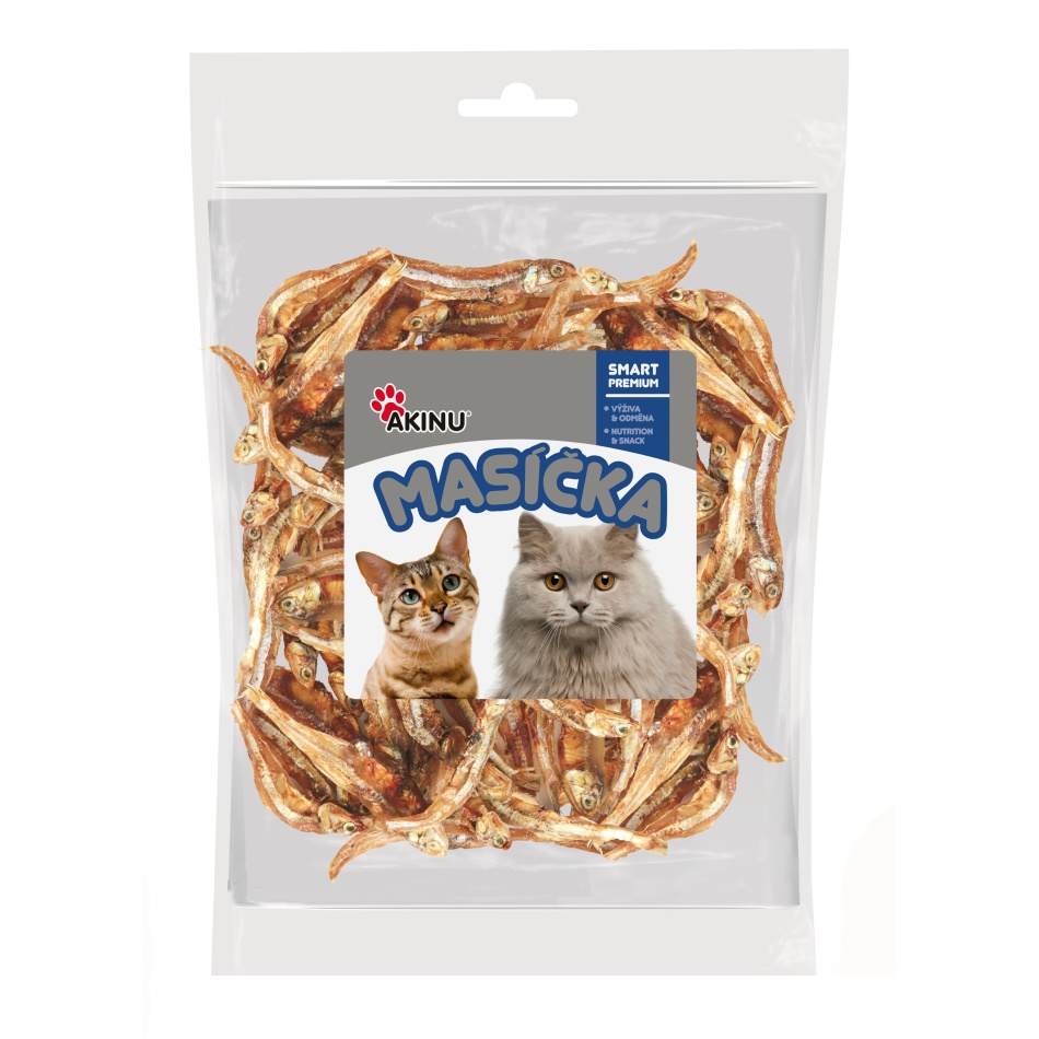 Akinu Masíčka sušené rybičky pro kočky 50g Obrázek