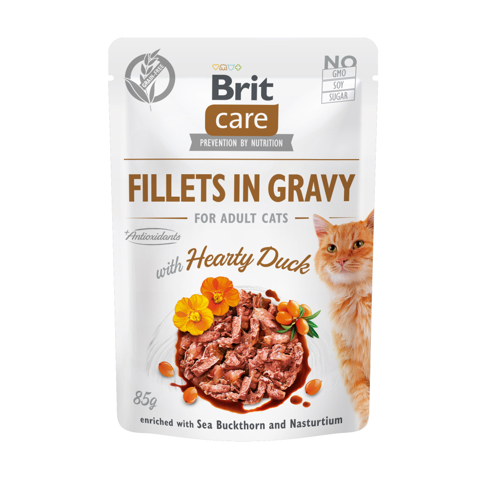 Brit Care Cat Fillets in Gravy Hearty Duck 85g Obrázek