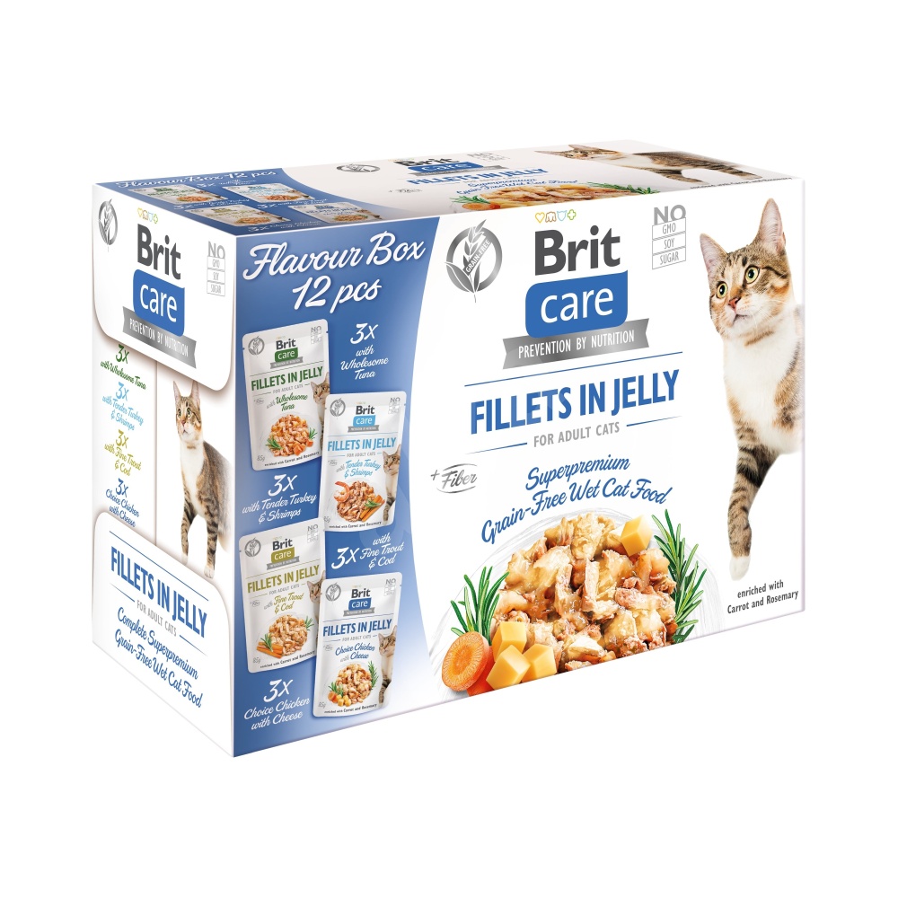 Brit Care Cat Fillets in Jelly Flavour box 12x85g Obrázek