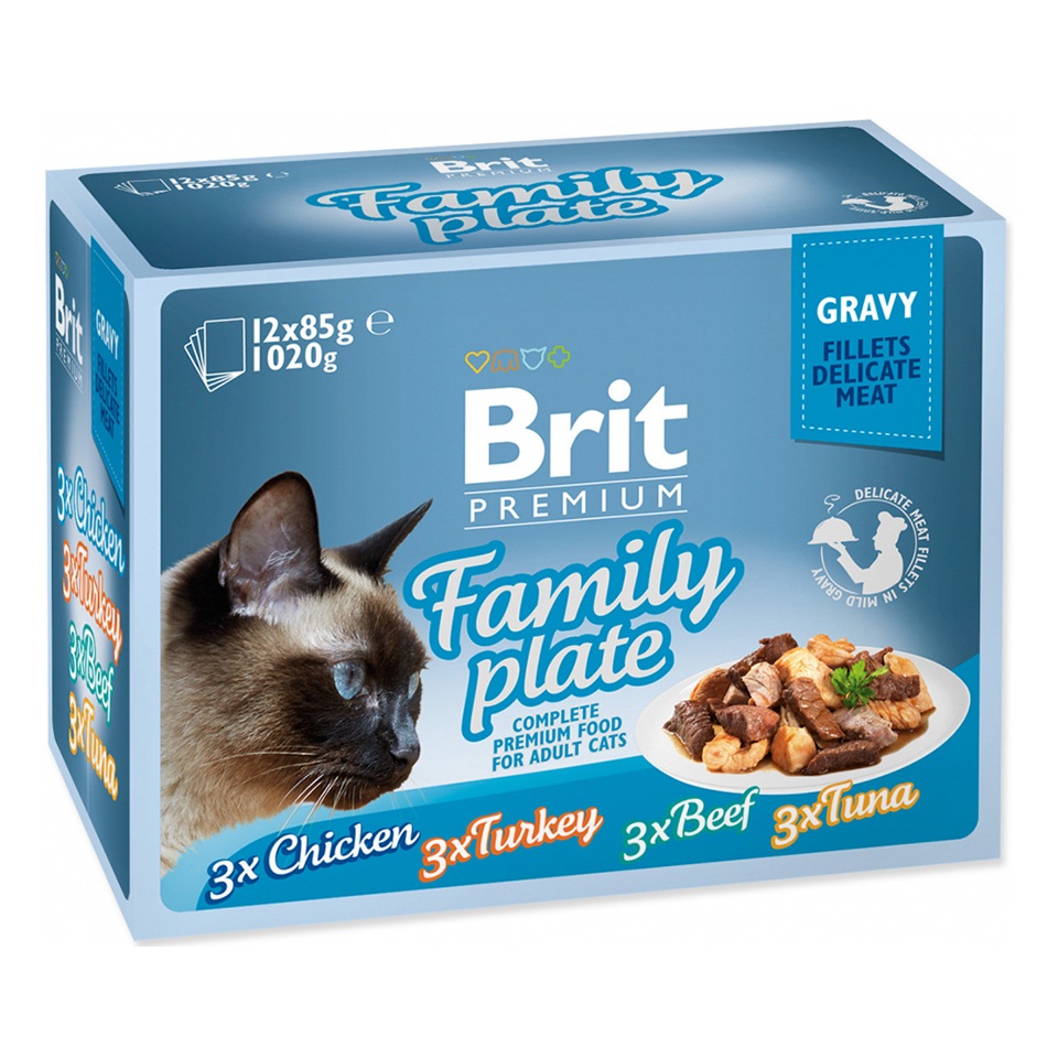 Brit Premium Cat D Fillets in Gravy Family Plate 1020g + Množstevní sleva Obrázek