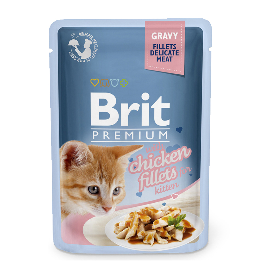 Brit Premium Cat D Fillets in Gravy for Kitten 85g + Množstevní sleva Obrázek