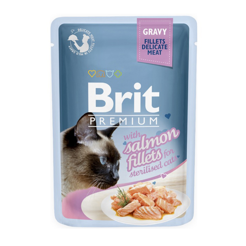 Brit Premium Cat D Fillets in Gravy for Sterilised 85g + Množstevní sleva Obrázek