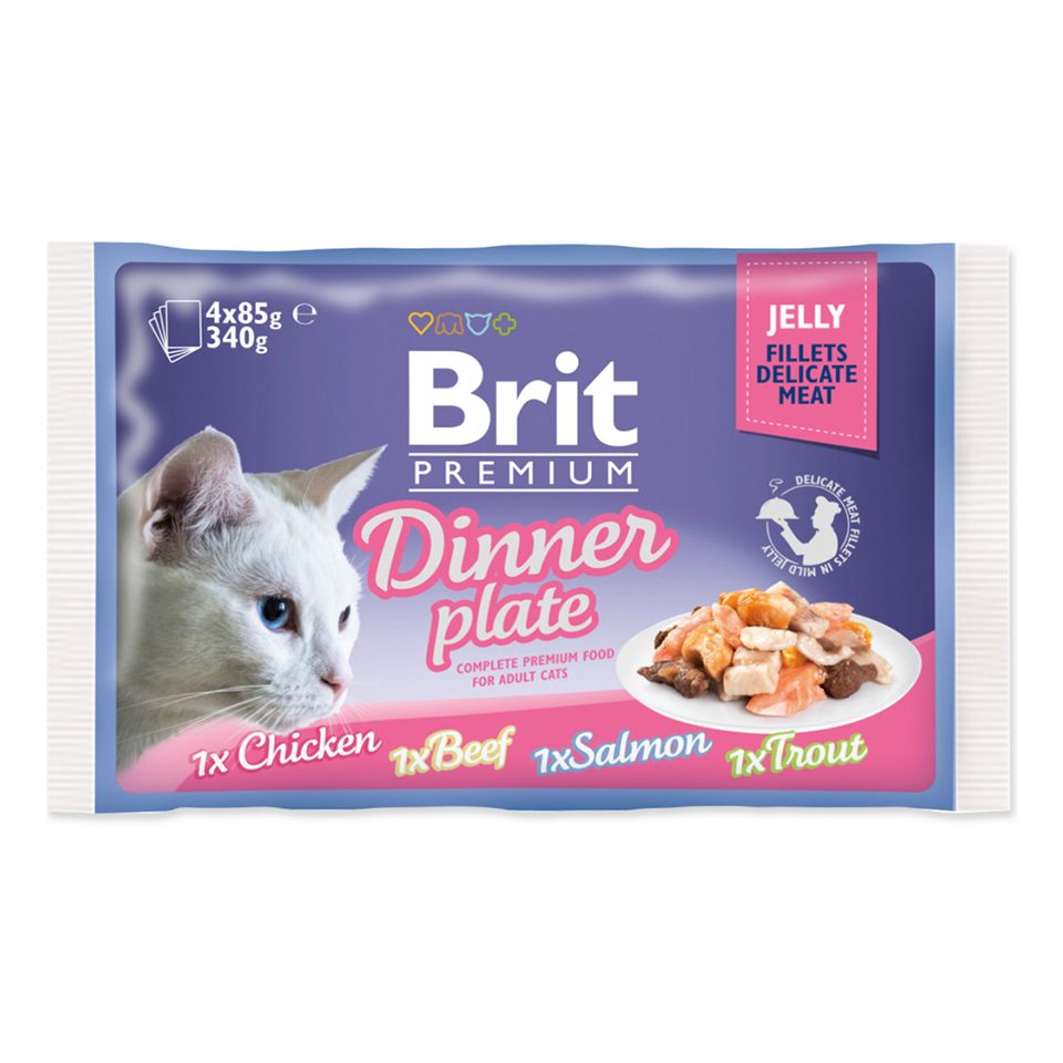 Brit Premium Cat D Fillets in Jelly Dinner Plate 340g + Množstevní sleva Obrázek